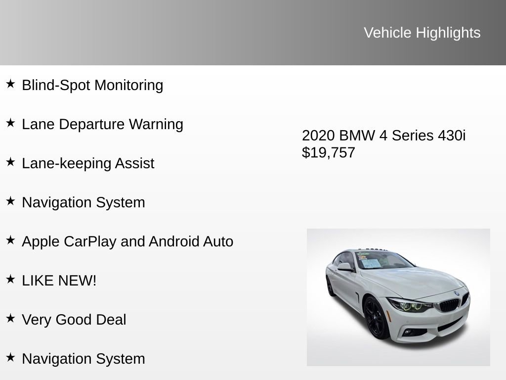 Used 2020 BMW 430i Coupe w/ M Sport Package image 8