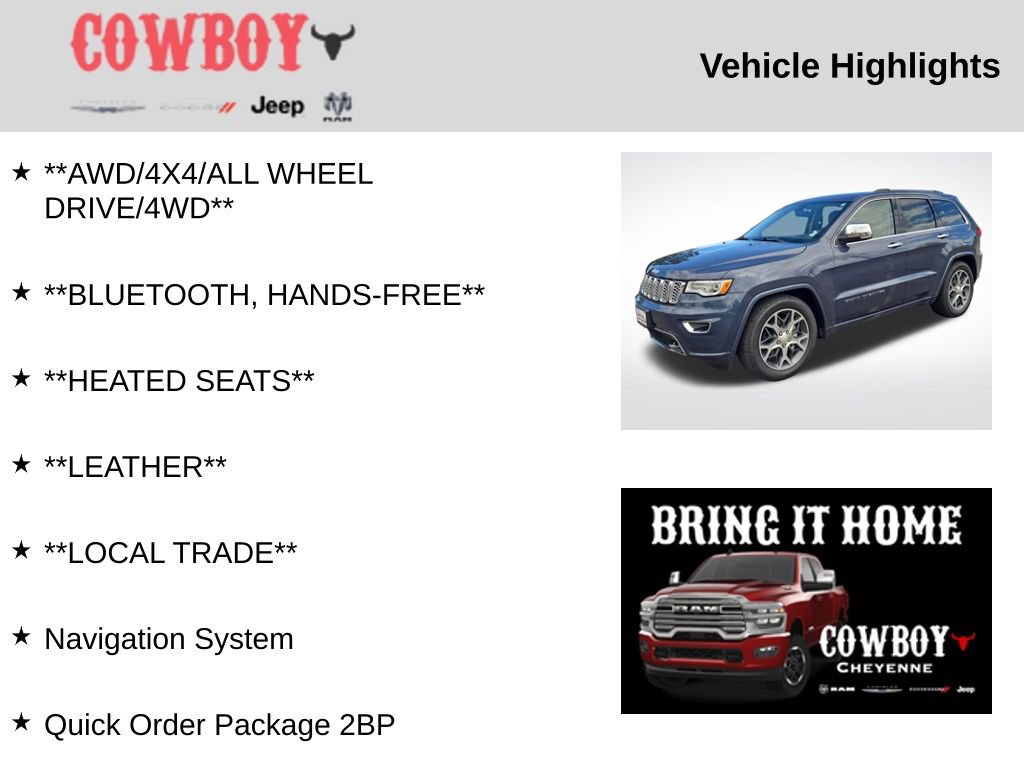 Used 2019 Jeep Grand Cherokee Overland AWD/4WD image 5