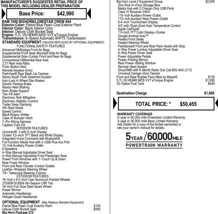 Used 2021 RAM 1500 Big Horn image 3