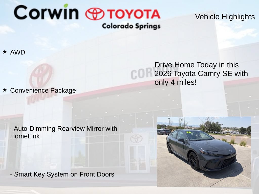Used 2026 Toyota Camry SE w/ Convenience Package AWD/4WD image 7