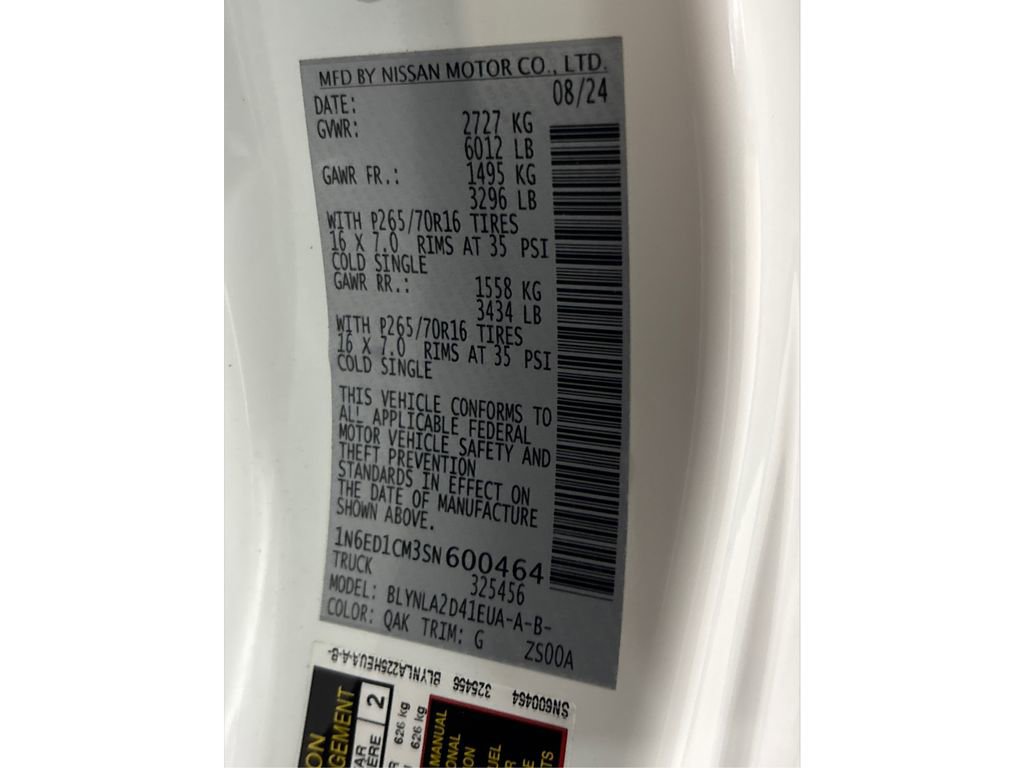 Certified 2025 Nissan Frontier S w/ S Utility Package image 16