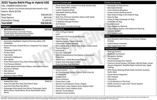 Used 2025 Toyota RAV4 XSE w/ Weather Package AWD/4WD image 29