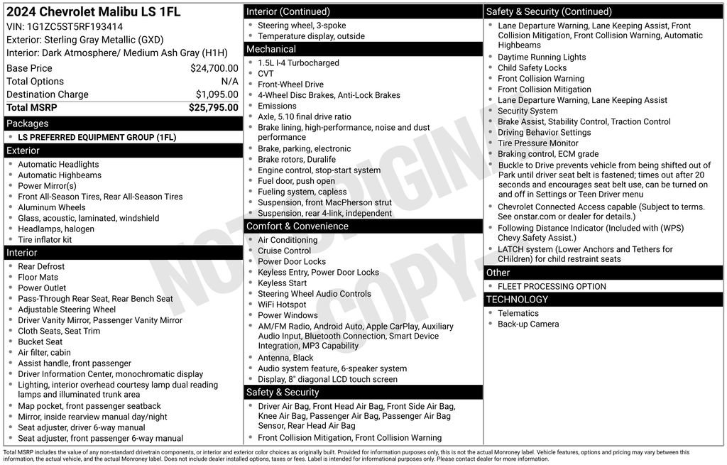 Used 2024 Chevrolet Malibu LS FWD image 21