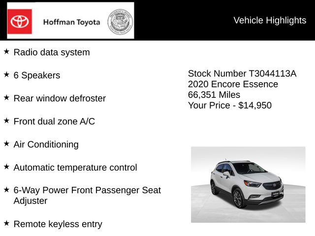 Used 2020 Buick Encore Essence AWD/4WD image 10