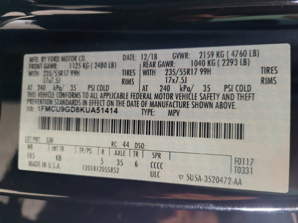 Used 2019 Ford Escape SE AWD/4WD image 33