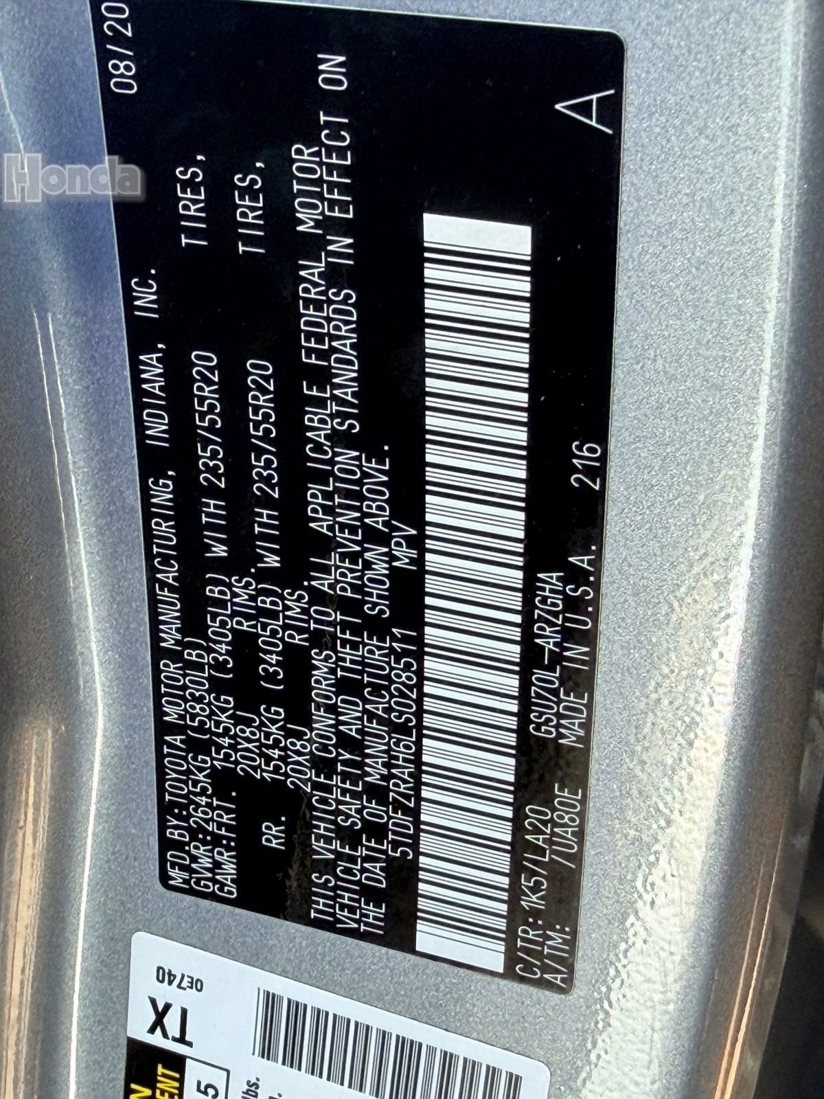 Used 2020 Toyota Highlander Platinum FWD image 31
