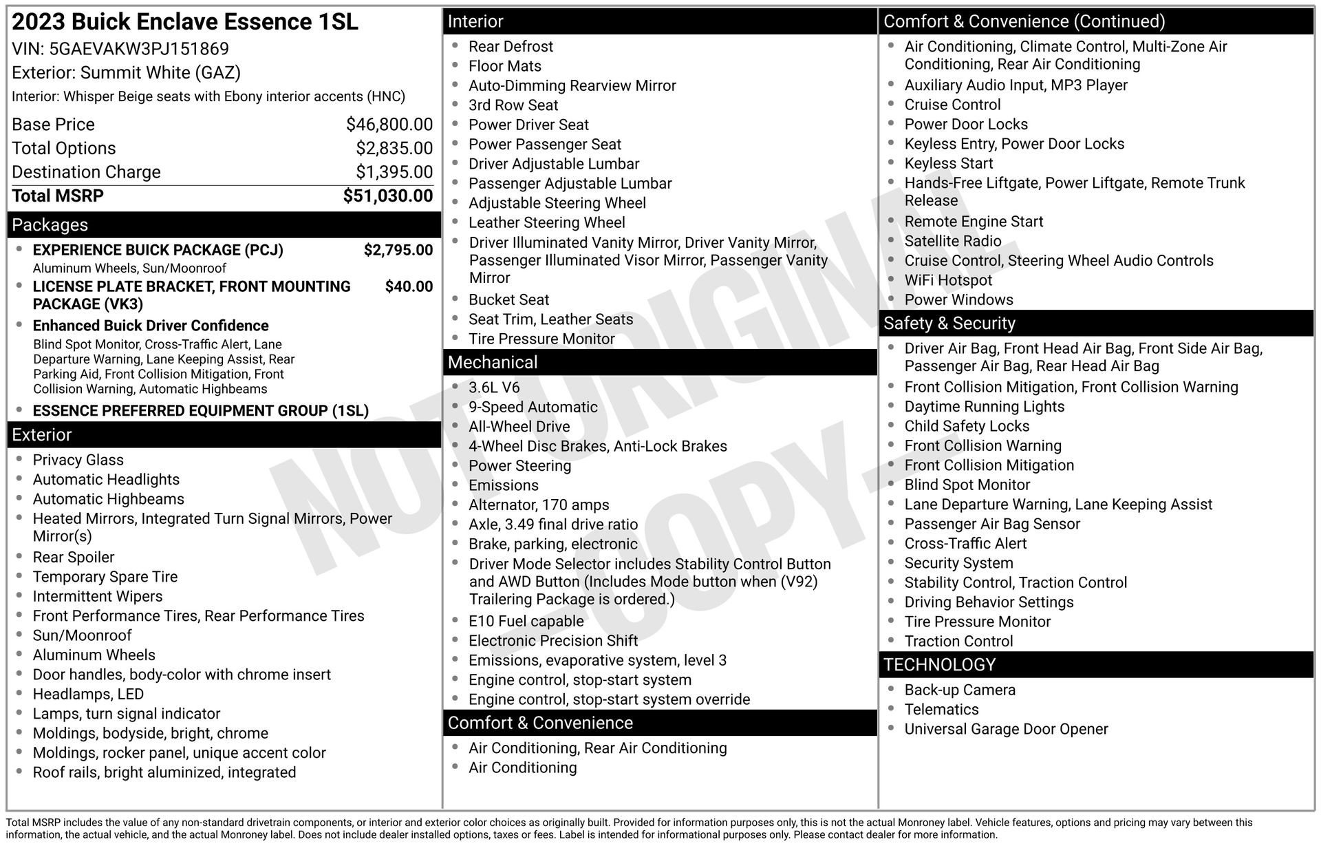 Certified 2023 Buick Enclave Essence w/ Experience Buick Package image 4