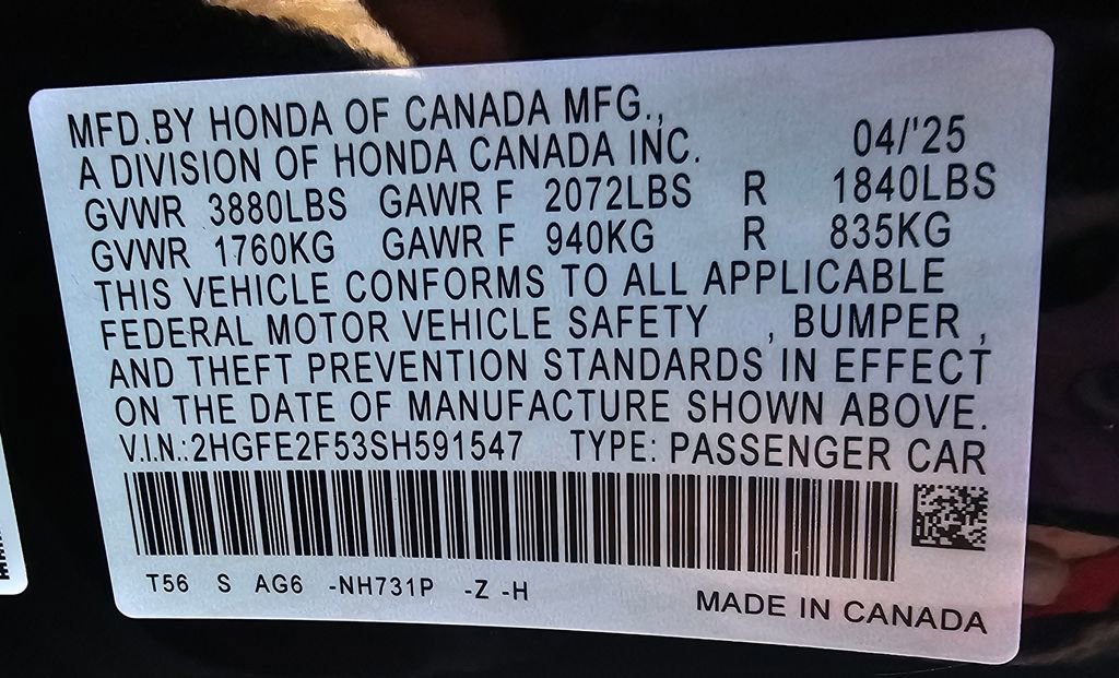 Used 2025 Honda Civic Sport image 24