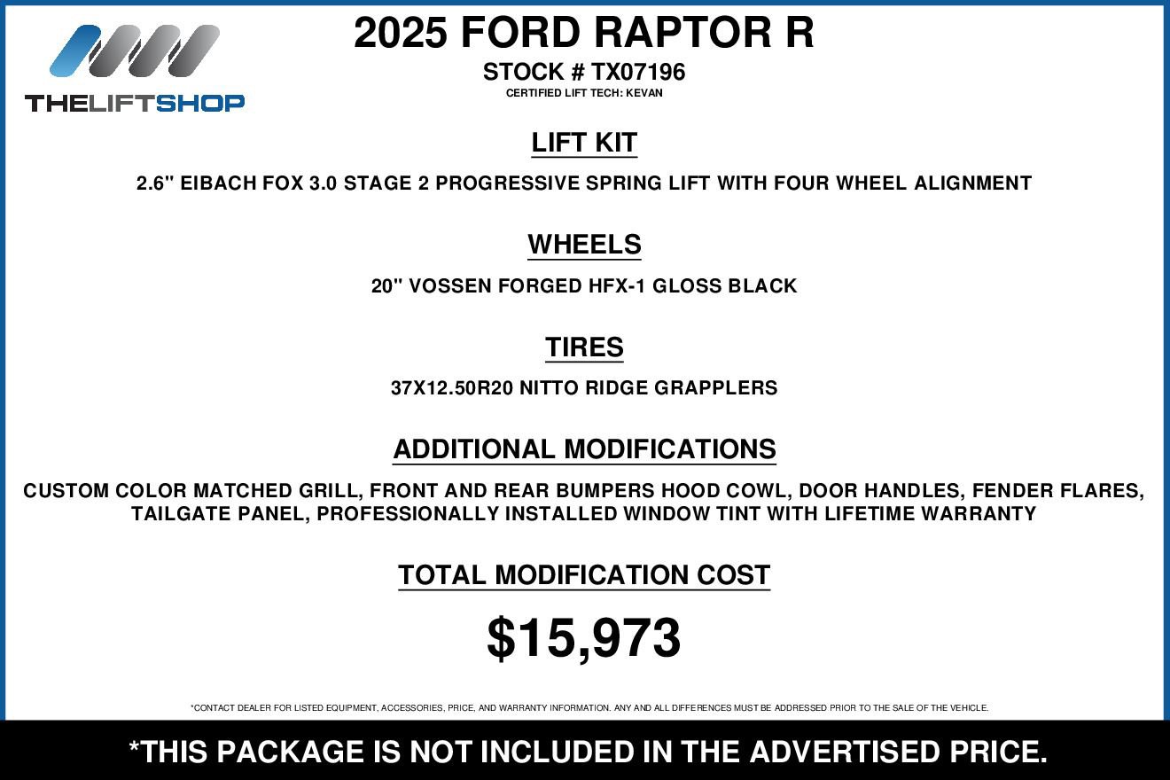 Used 2025 Ford F150 Raptor w/ Equipment Group 803A Raptor R video 2