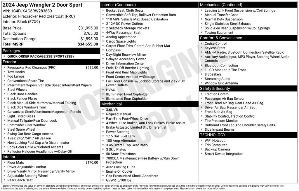 Used 2024 Jeep Wrangler Sport image 5