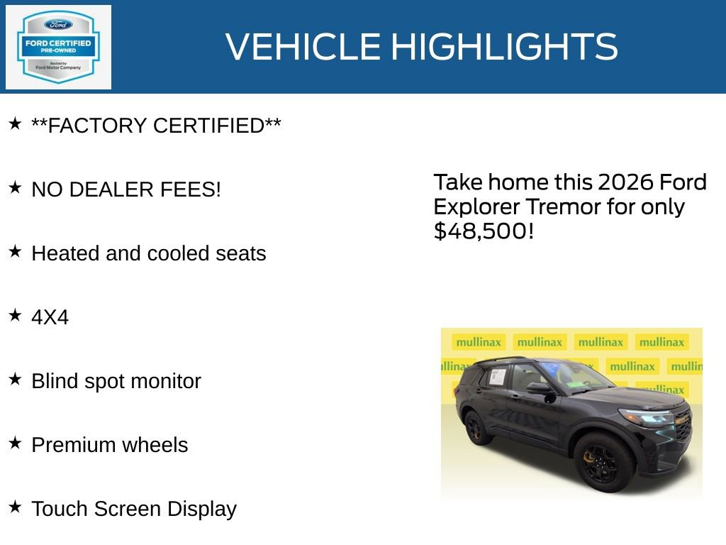 Used 2026 Ford Explorer Tremor w/ Tremor Convenience Package AWD/4WD image 11