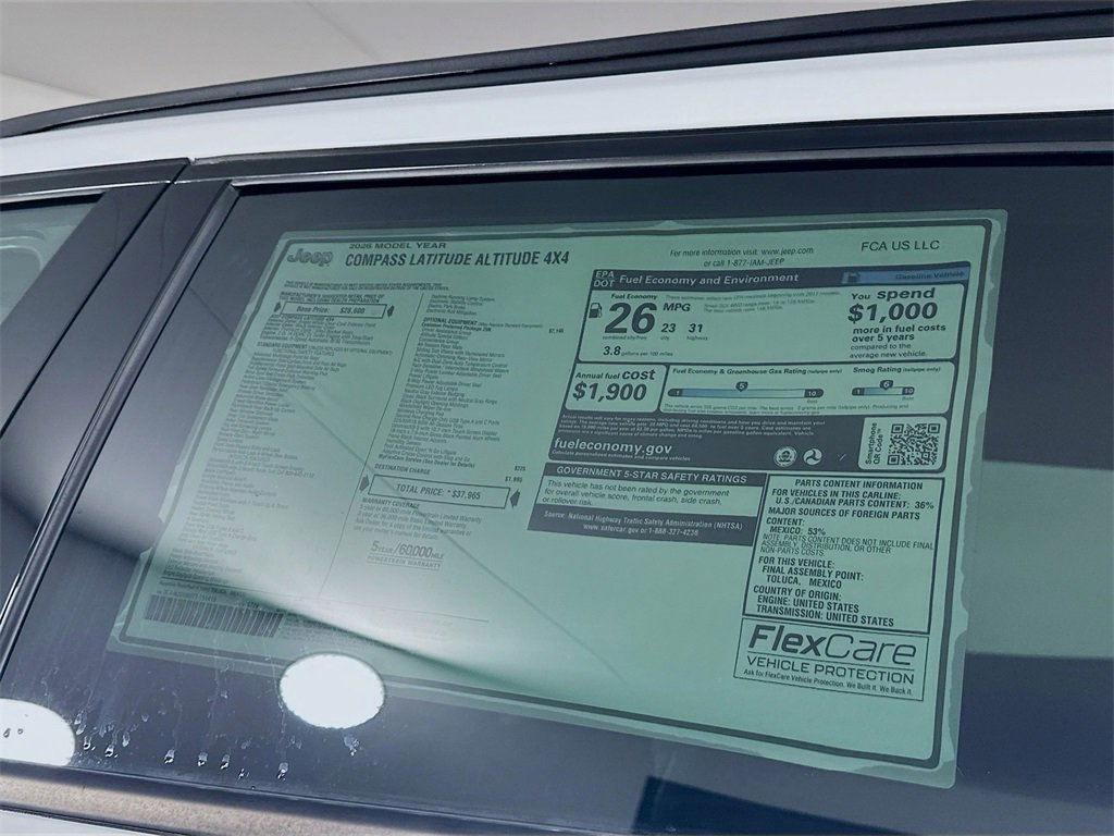 New 2026 Jeep Compass Latitude w/ Quick Order Package 29K image 20