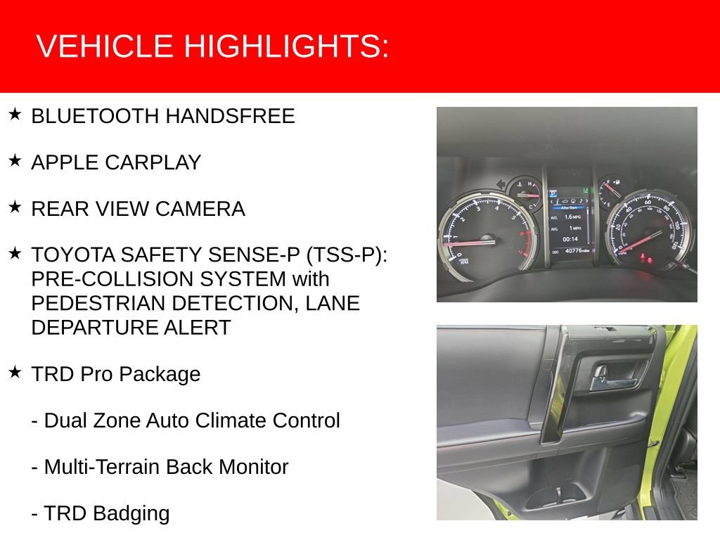Certified 2022 Toyota 4Runner TRD Pro AWD/4WD image 9