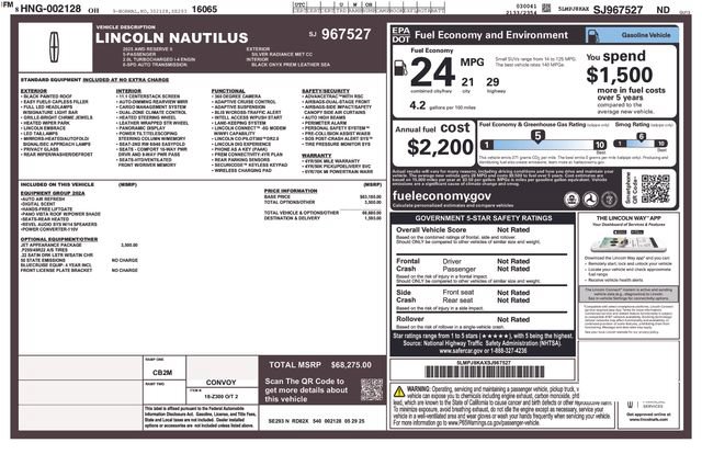 New 2025 Lincoln Nautilus Reserve w/ Jet Appearance Package AWD/4WD image 25