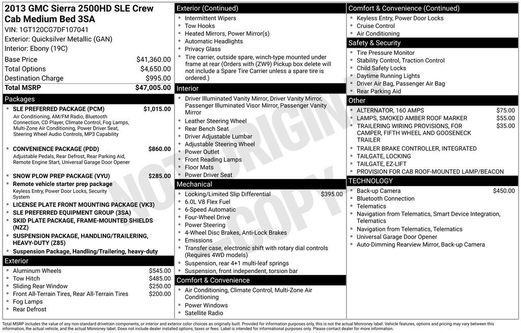 Used 2013 GMC Sierra 2500 SLE w/ SLE Preferred Package image 4