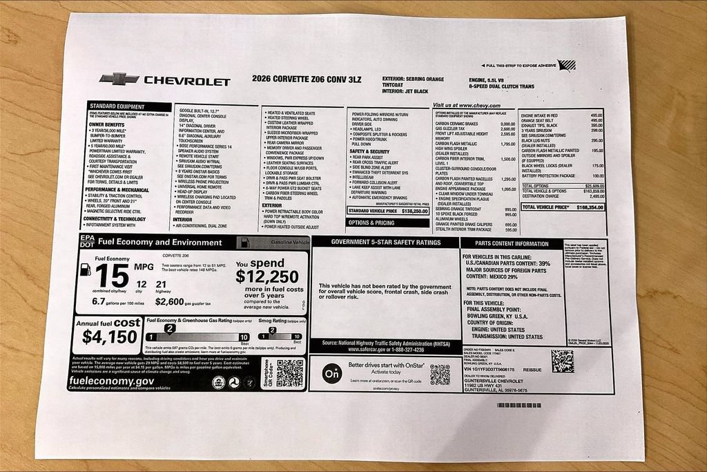 New 2026 Chevrolet Corvette Z06 RWD image 12