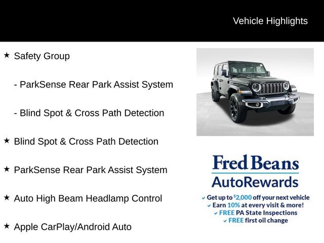 Used 2025 Jeep Wrangler Unlimited Sahara w/ Safety Group AWD/4WD image 8