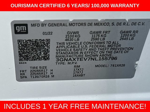 Used 2022 Chevrolet Equinox LT AWD/4WD image 30
