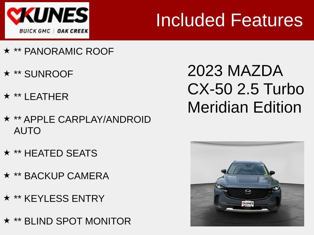 Used 2023 MAZDA CX-50 Meridian Edition w/ Cargo Package AWD/4WD image 2