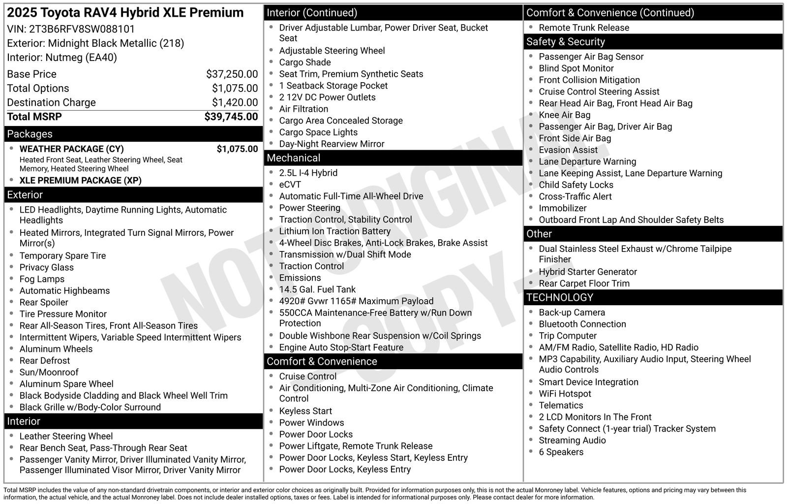 Used 2025 Toyota RAV4 XLE Premium w/ Weather Package AWD/4WD image 47