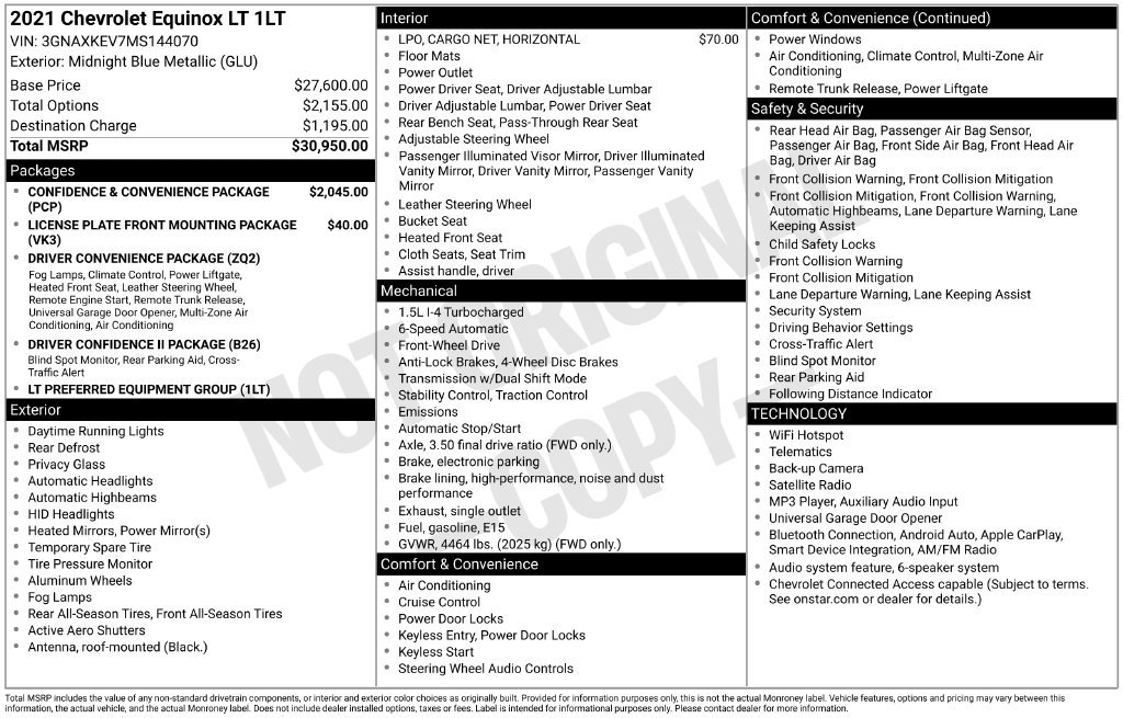 Used 2021 Chevrolet Equinox LT FWD image 22