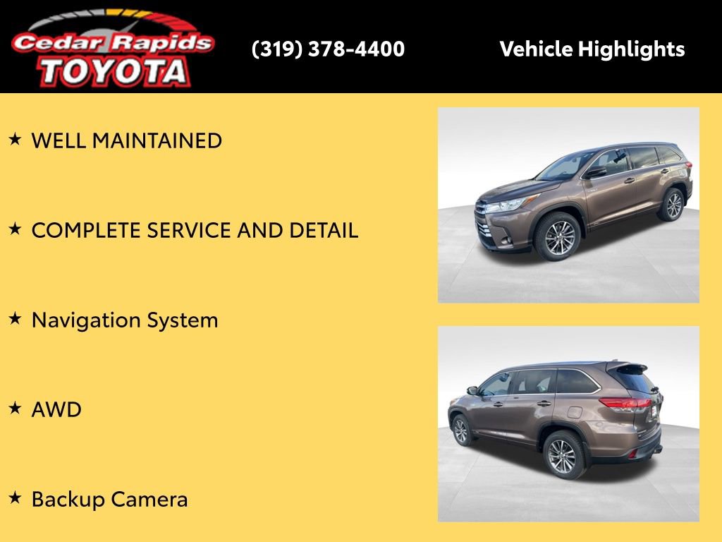 Certified 2017 Toyota Highlander XLE image 8