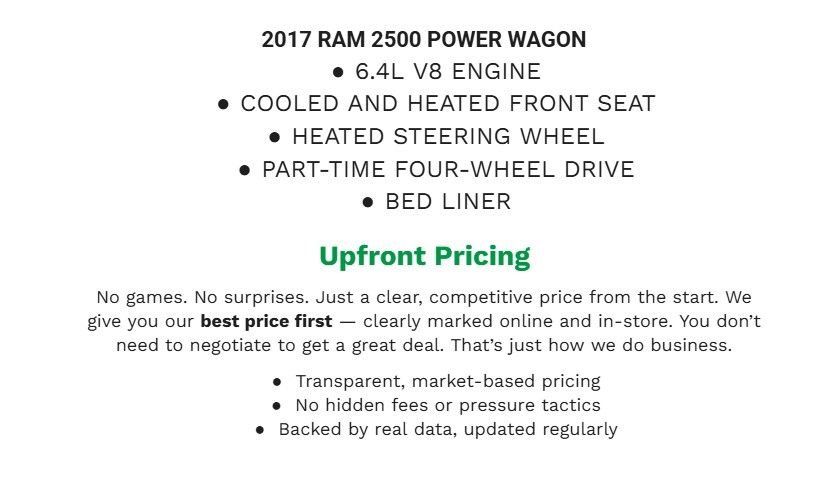 Used 2017 RAM 2500 Power Wagon w/ Leather & Luxury Group image 2