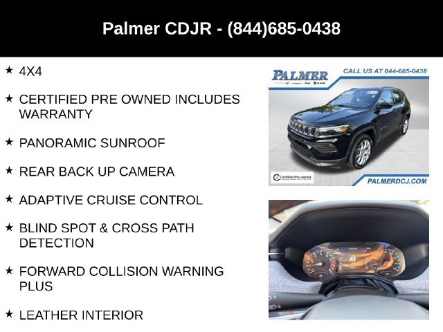 Certified 2023 Jeep Compass Latitude w/ Sun and Sound Group AWD/4WD image 6