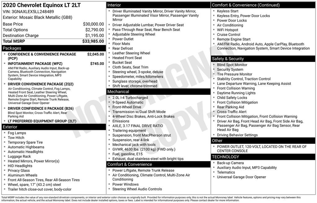Used 2020 Chevrolet Equinox LT image 35