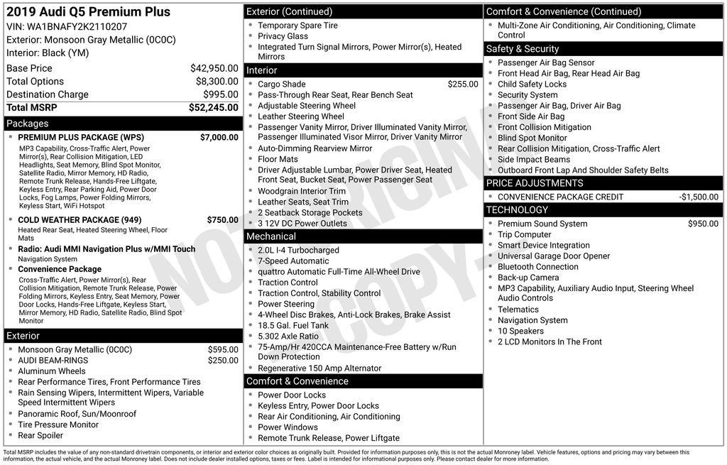 Used 2019 Audi Q5 2.0T Premium Plus w/ Premium Plus Package image 5