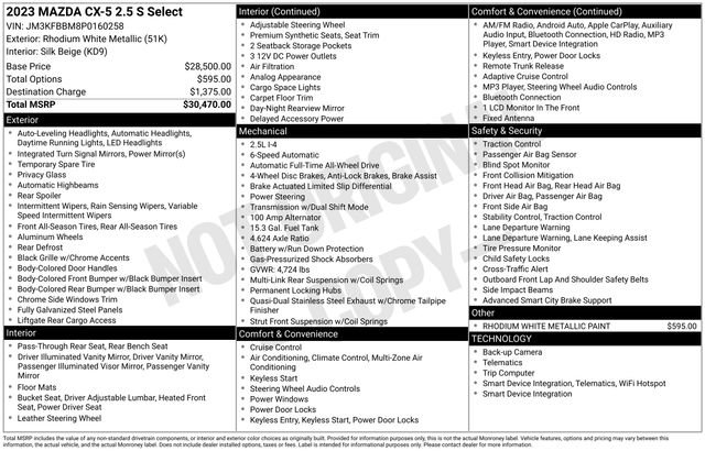 Used 2023 MAZDA CX-5 AWD 2.5 S w/ Select Package image 16