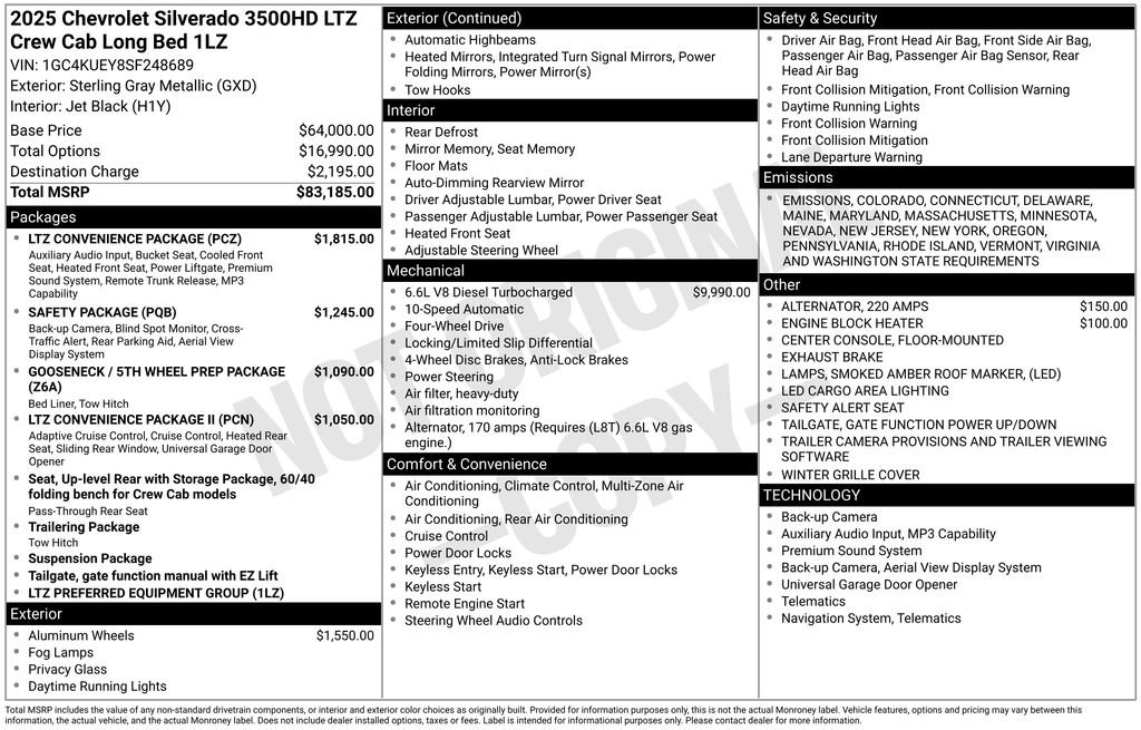 Used 2025 Chevrolet Silverado 3500 LTZ w/ LTZ Convenience Package image 39