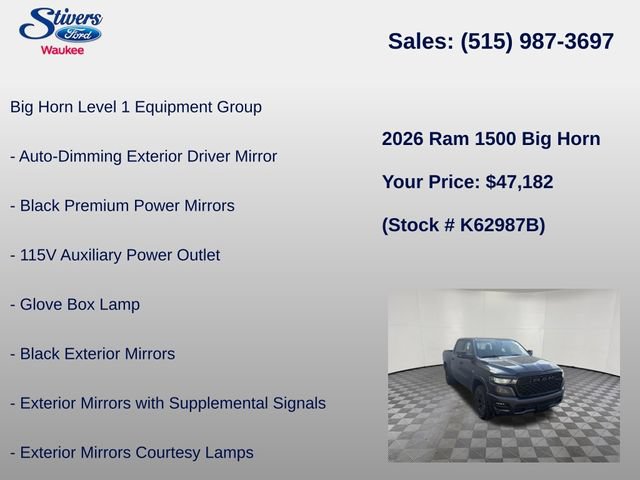Used 2026 RAM 1500 Big Horn w/ Night Edition AWD/4WD image 16