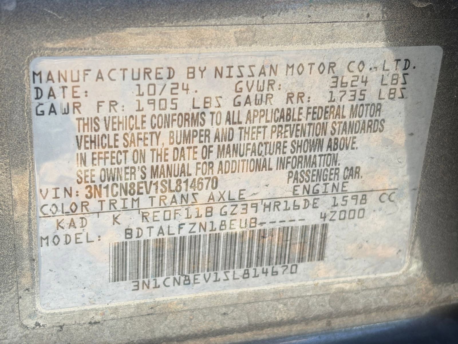 Used 2025 Nissan Versa SV FWD image 24