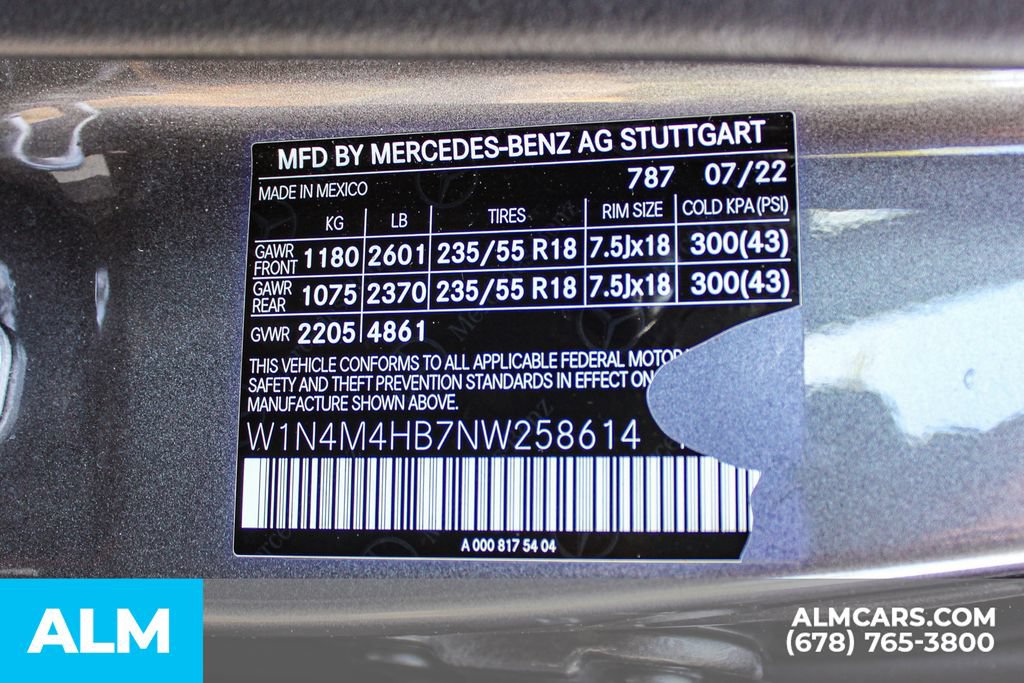 Used 2022 Mercedes-Benz GLB 250 4MATIC w/ Premium Package Lite image 44