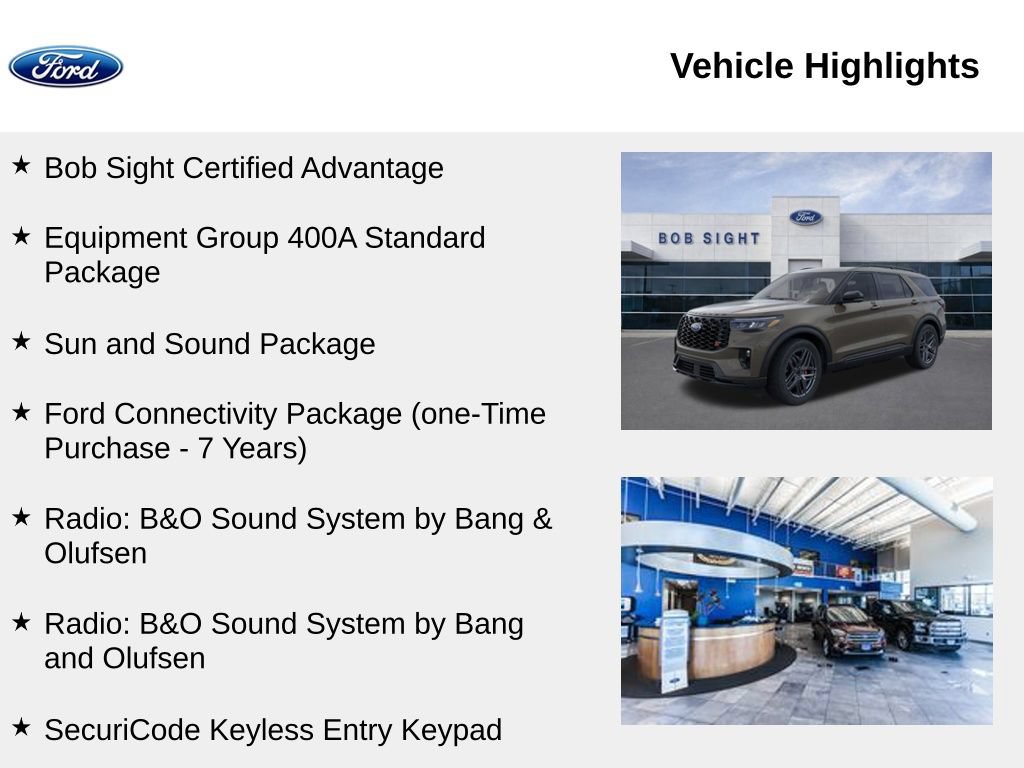 New 2026 Ford Explorer ST w/ Sun And Sound Package AWD/4WD image 2