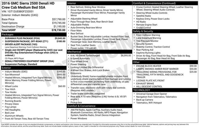 Used 2016 GMC Sierra 2500 Denali w/ Duramax Plus Package image 15