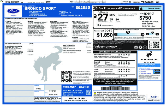 Used 2026 Ford Bronco Sport Big Bend AWD/4WD image 37