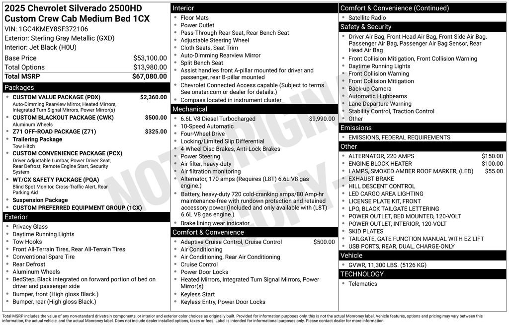 New 2025 Chevrolet Silverado 2500 Custom w/ Custom Value Package image 4