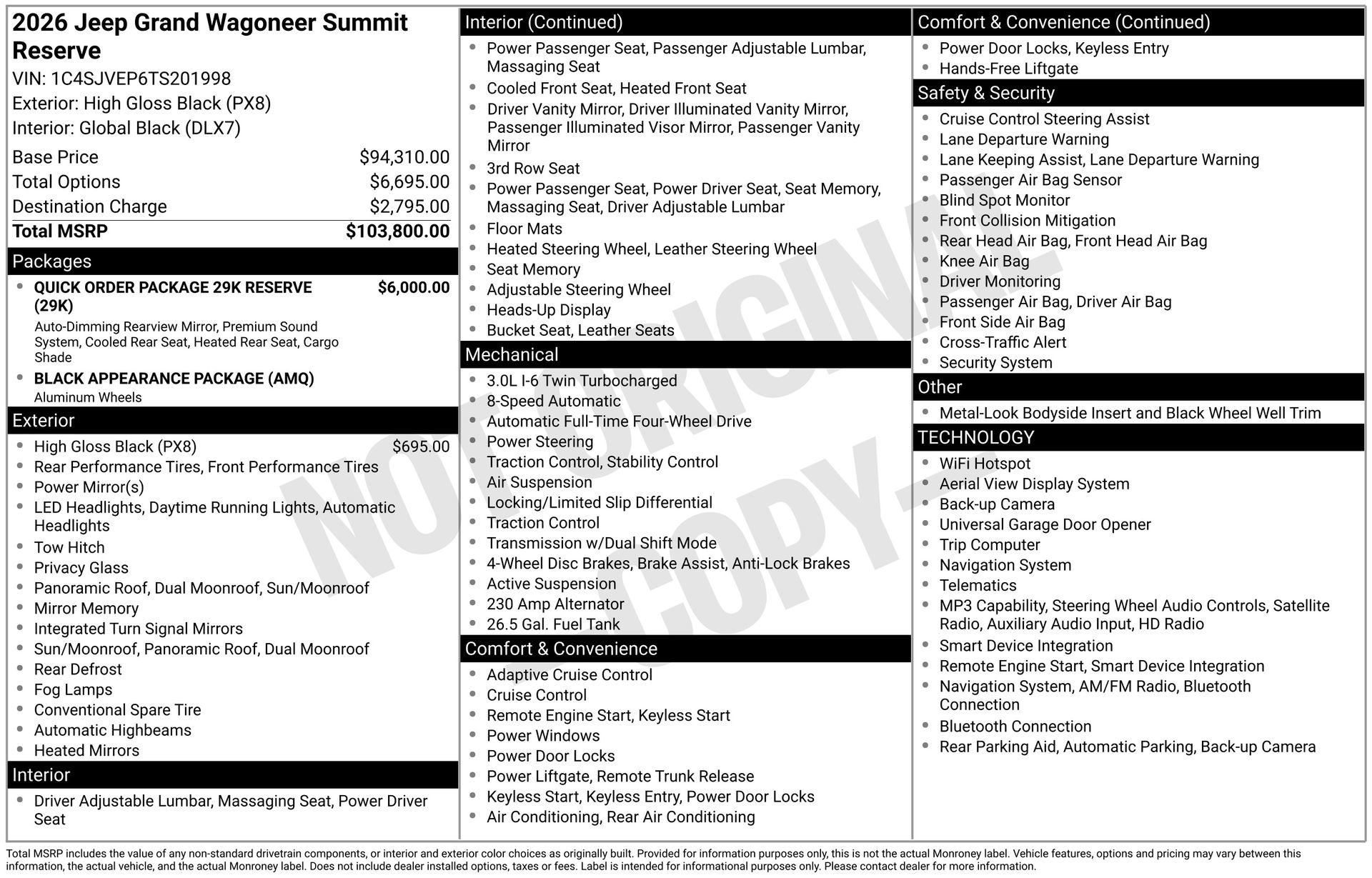 New 2026 Jeep Grand Wagoneer Summit AWD/4WD image 3