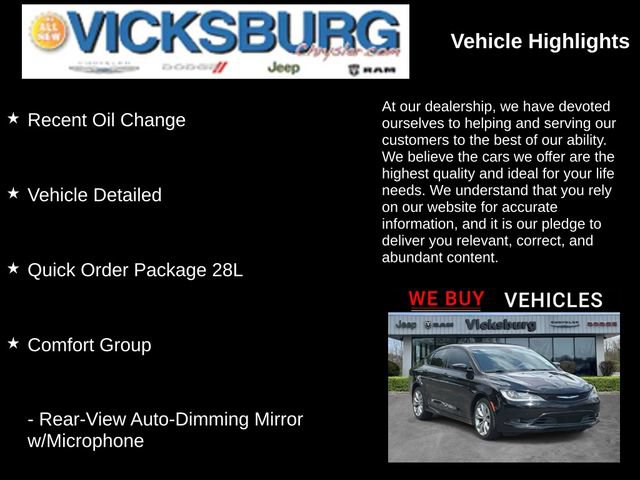 Used 2015 Chrysler 200 S w/ Navigation & Sound Group I FWD image 25