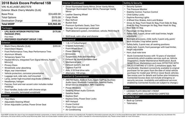 Used 2018 Buick Encore Preferred image 36