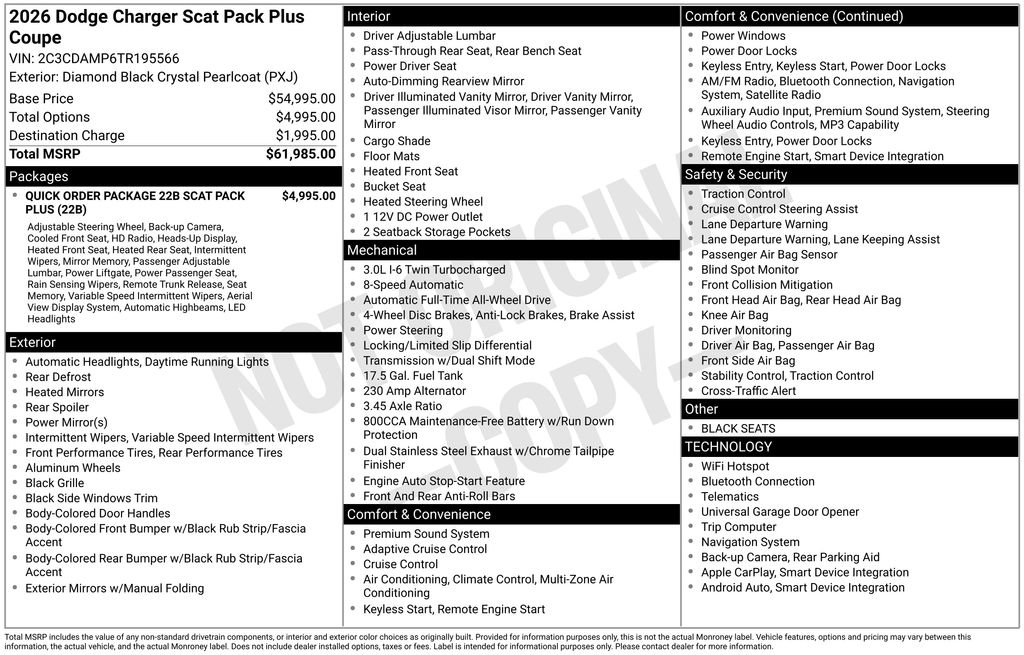 New 2026 Dodge Charger Scat Pack AWD/4WD image 5