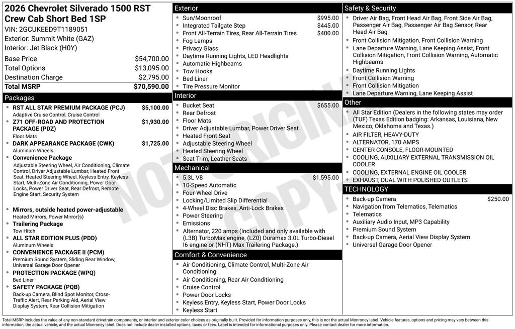New 2026 Chevrolet Silverado 1500 RST w/ RST All Star Premium Package AWD/4WD image 26