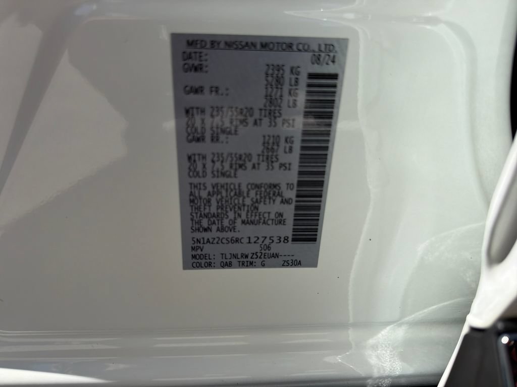 Certified 2024 Nissan Murano SL AWD/4WD image 38