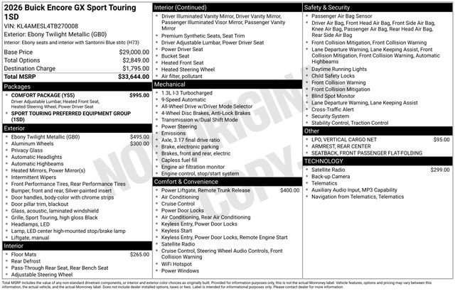 New 2026 Buick Encore GX Sport Touring w/ Comfort Package AWD/4WD image 23