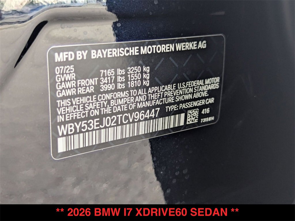 New 2026 BMW i7 xDrive60 image 22