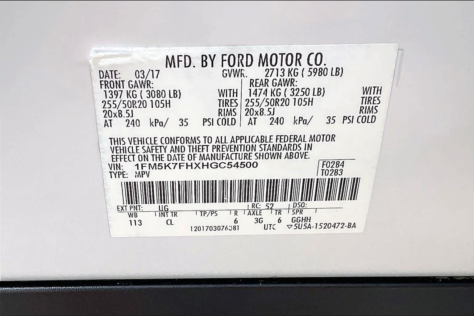 Used 2017 Ford Explorer Limited w/ Equipment Group 301A FWD image 35