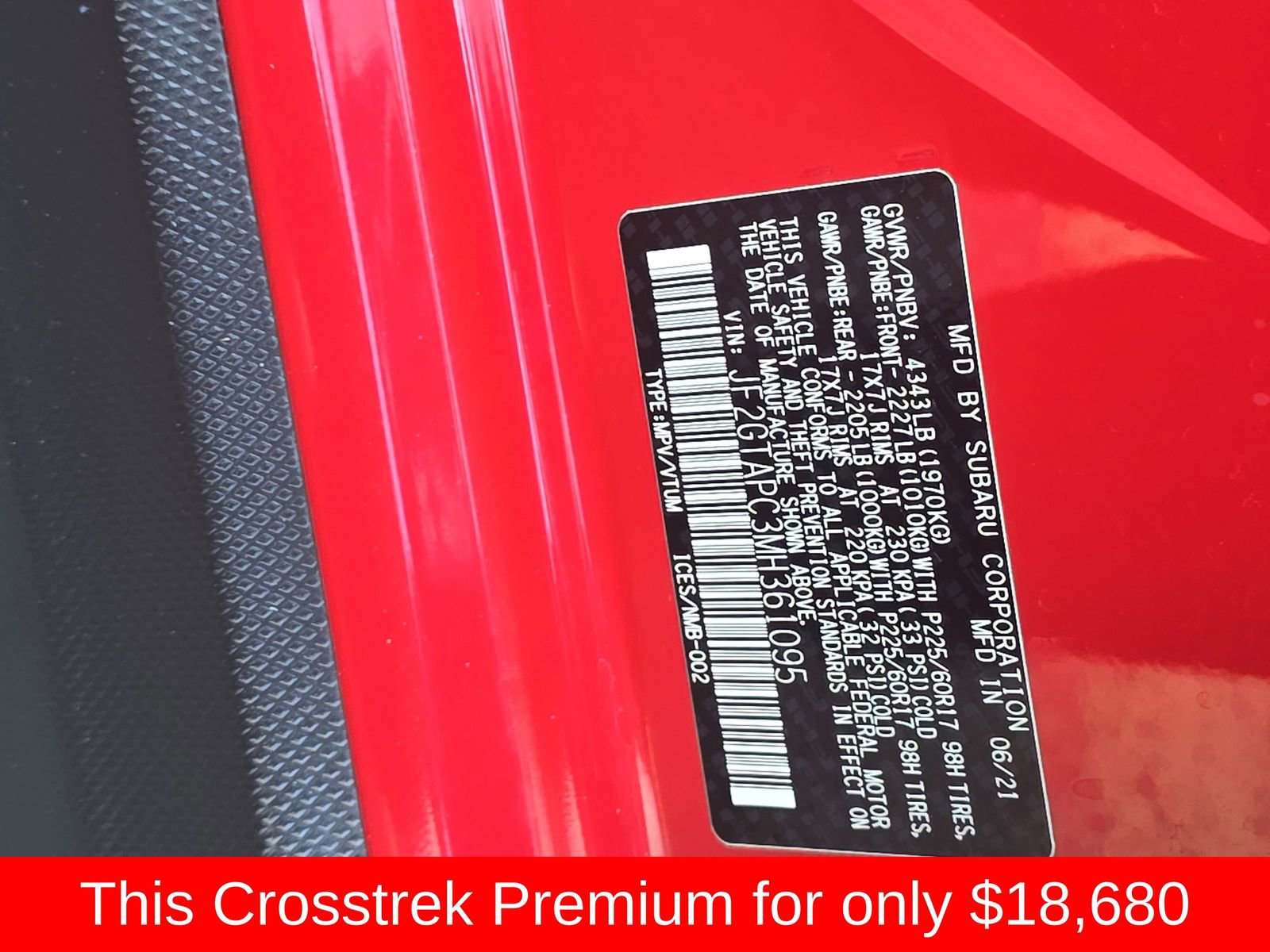 Used 2021 Subaru Crosstrek 2.0i Premium image 40