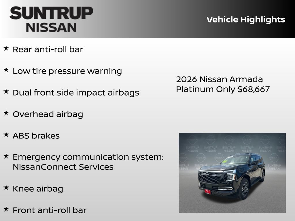 New 2026 Nissan Armada Platinum AWD/4WD image 16